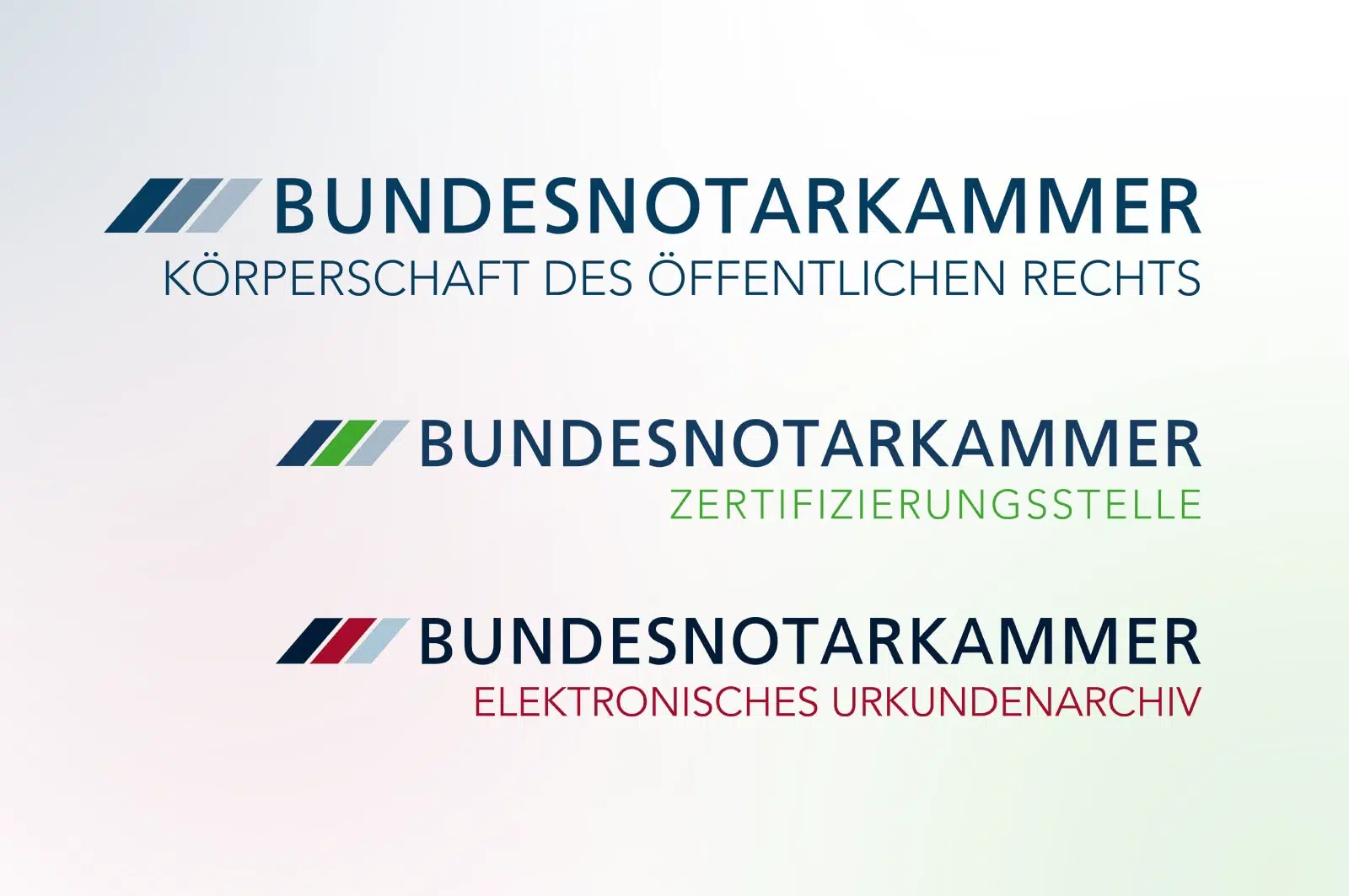 Logogestaltung Branding Bundesnotarkammer Grafikdesign