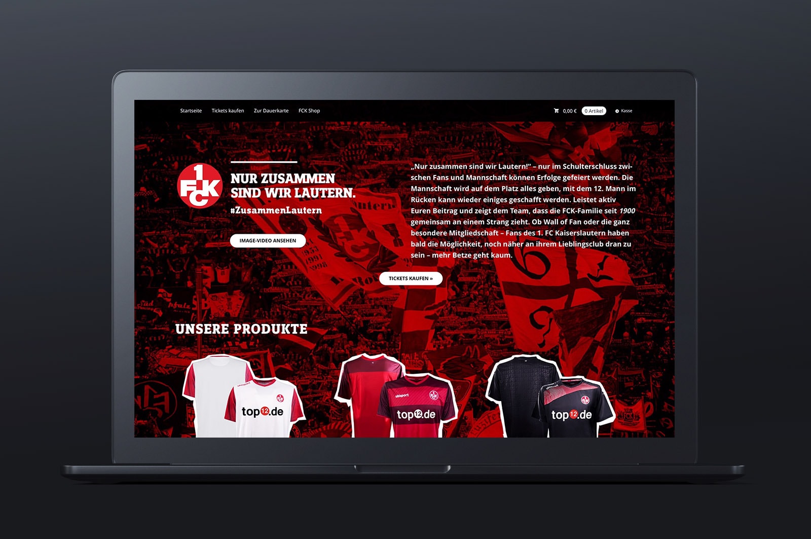 Webdesign Berlin Fanshop 1. FC Kaiserslautern