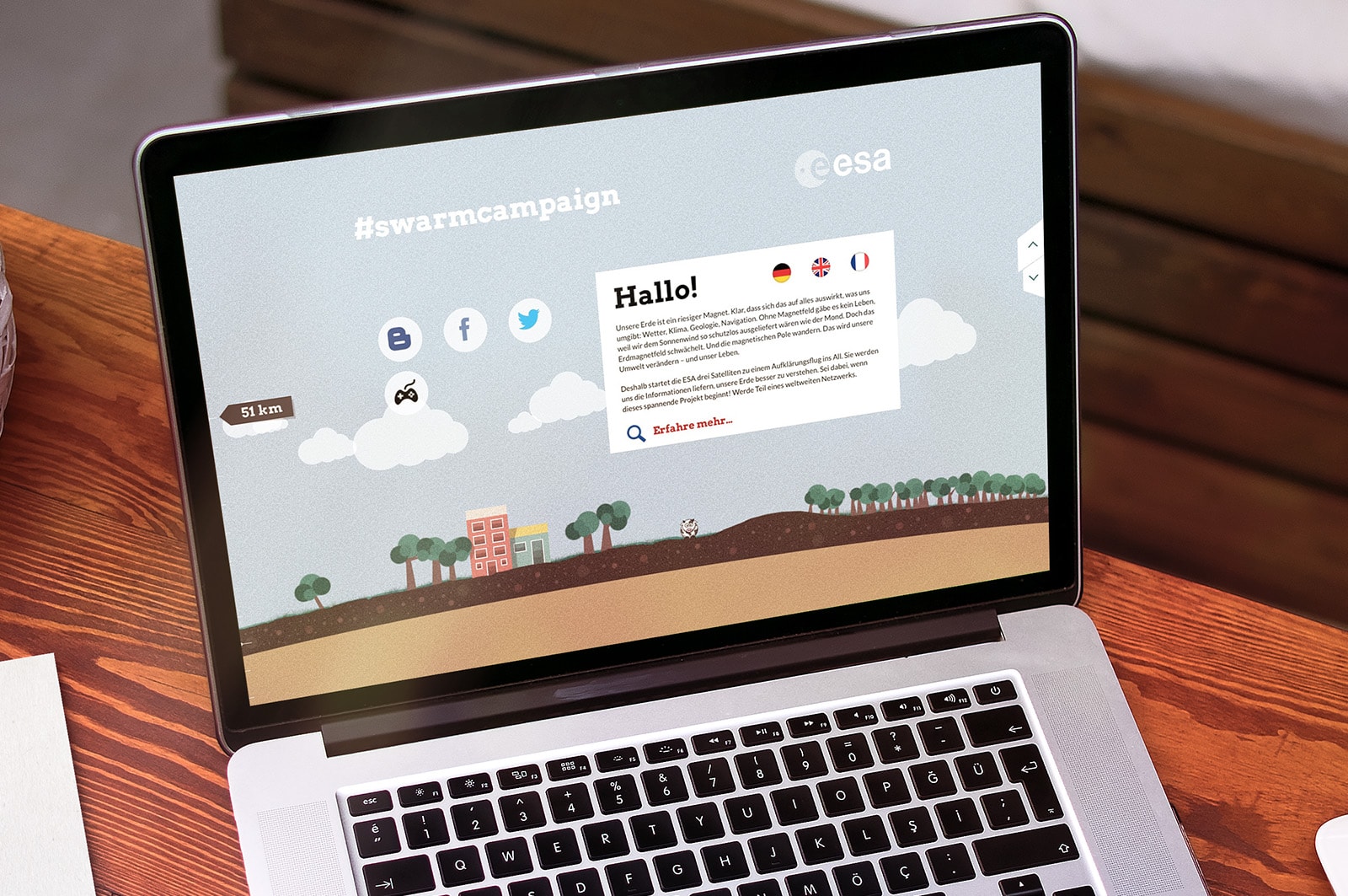 Webdesign Berlin Website esa swarm campaign
