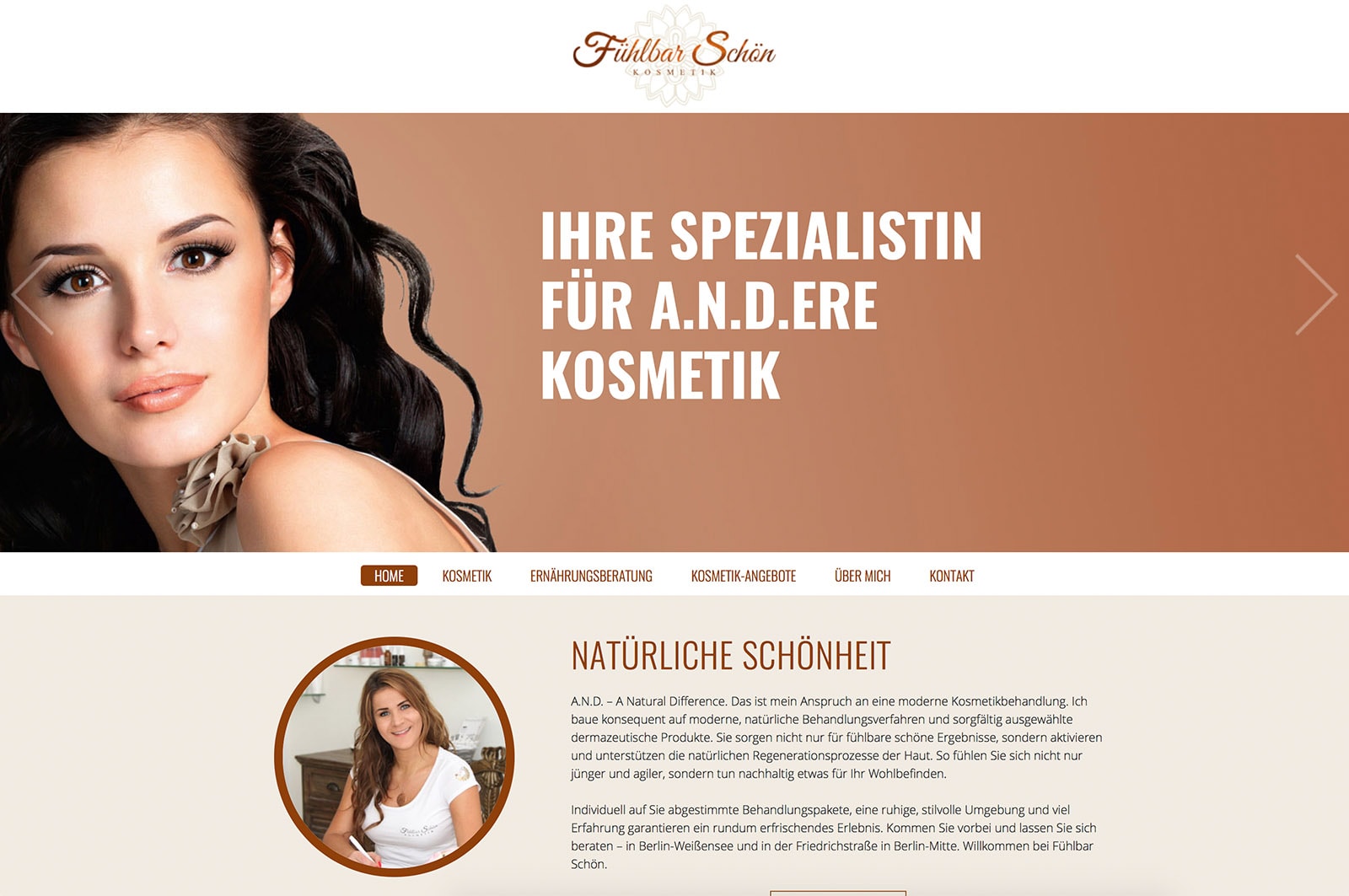 cosmetics website design