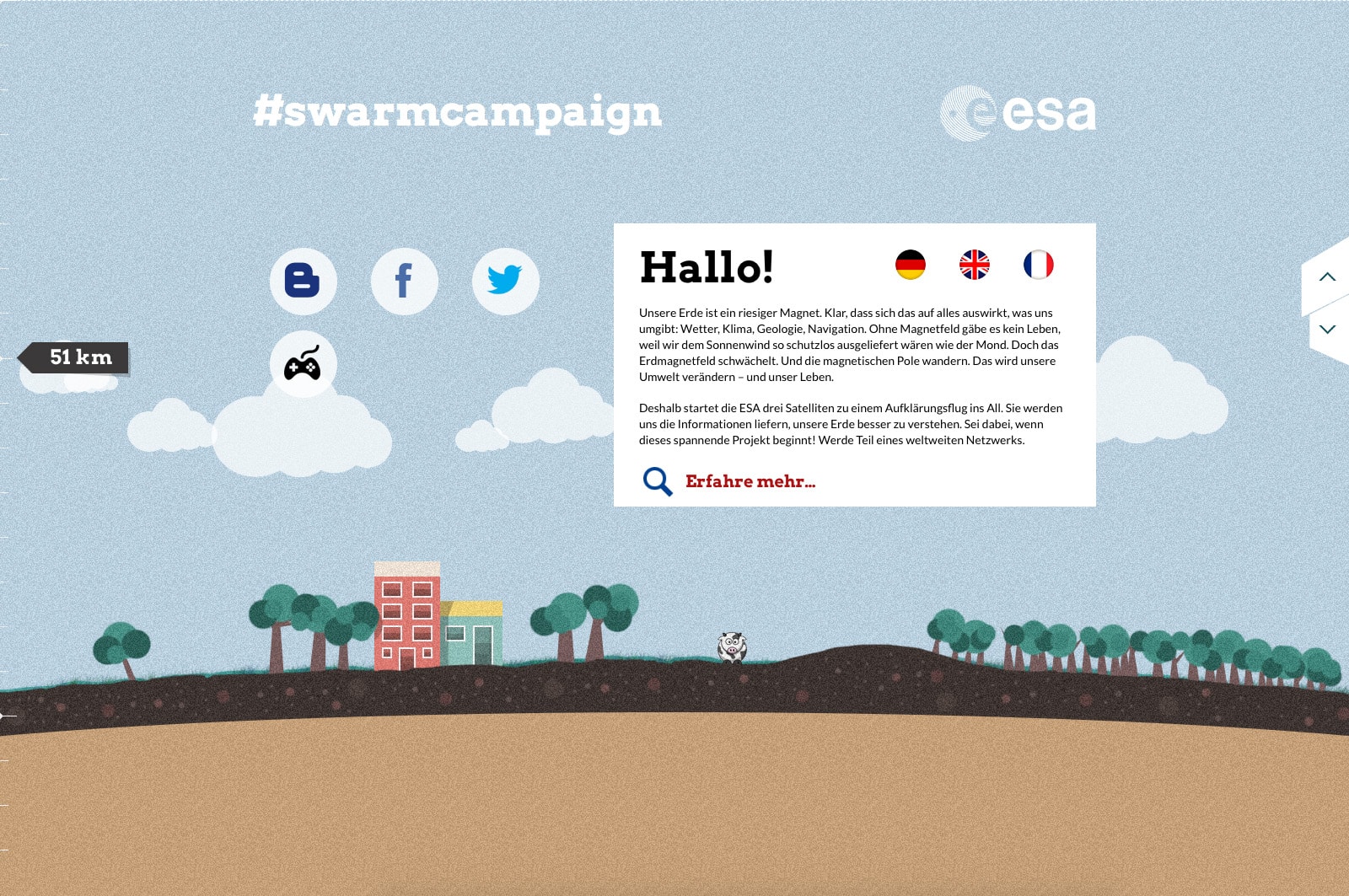 Webdesign Berlin Website esa swarm campaign