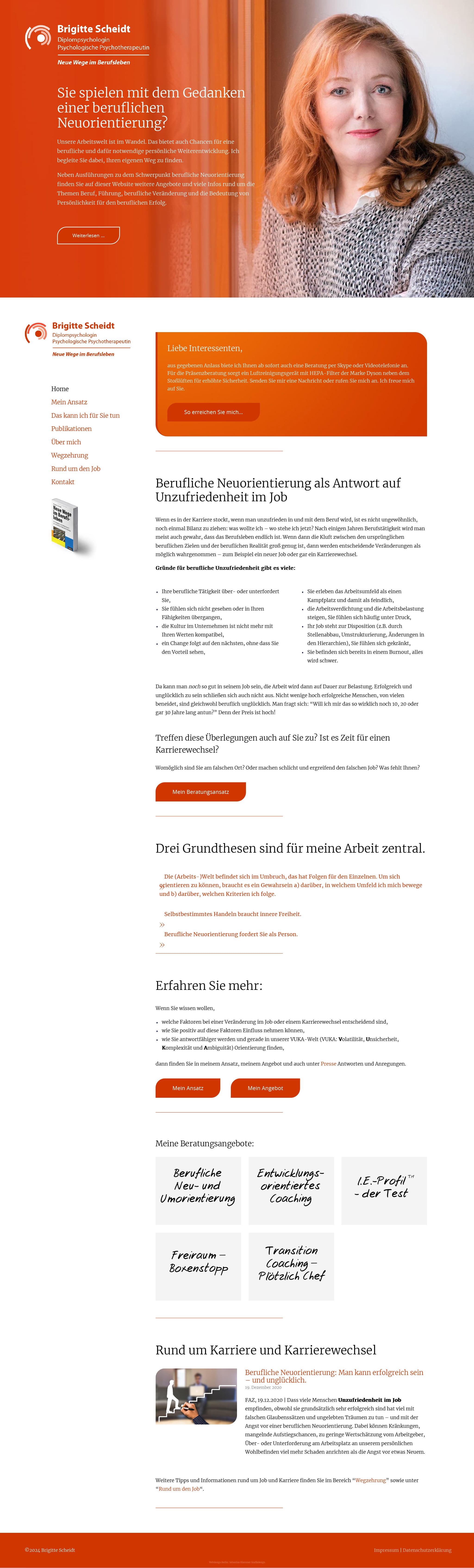 Webdesign Berlin: Neue Website für Brigitte Scheidt Berlin