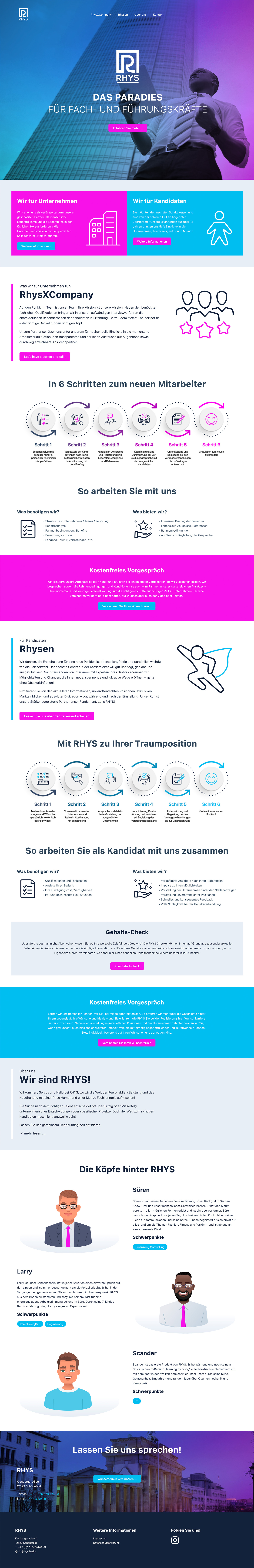 RHYS Website Berlin Recruiting