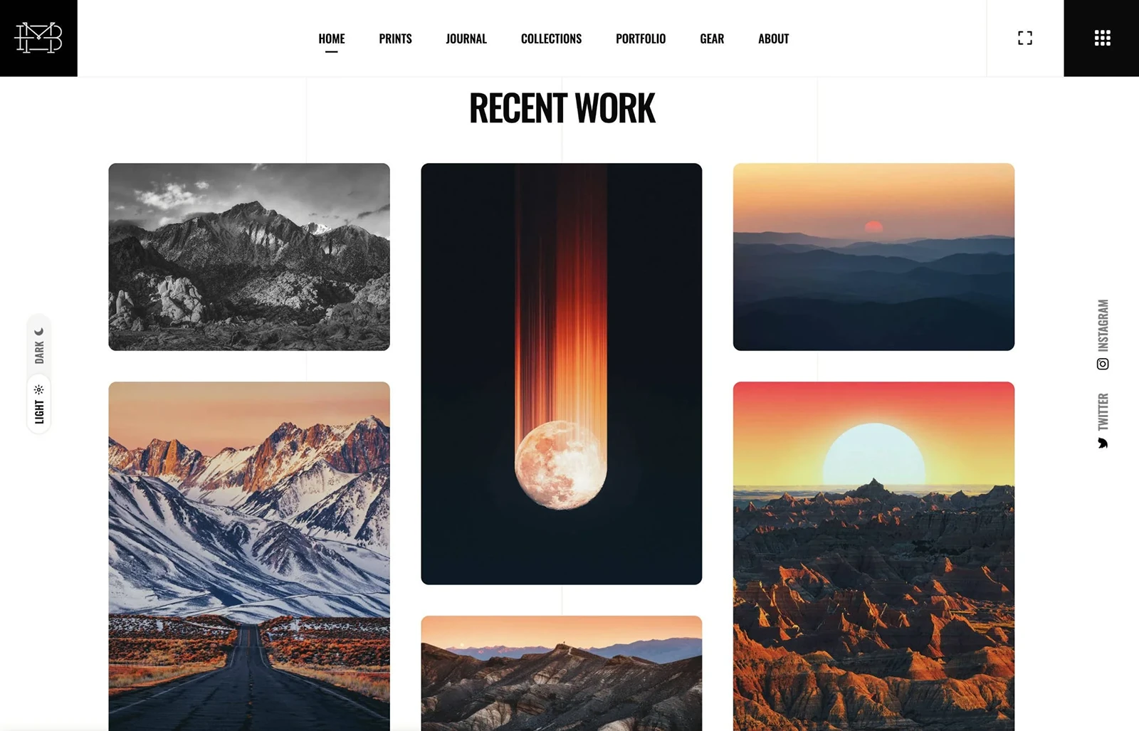 Webdesign für Fotografen Berlin - Beispiel Bryan Minear