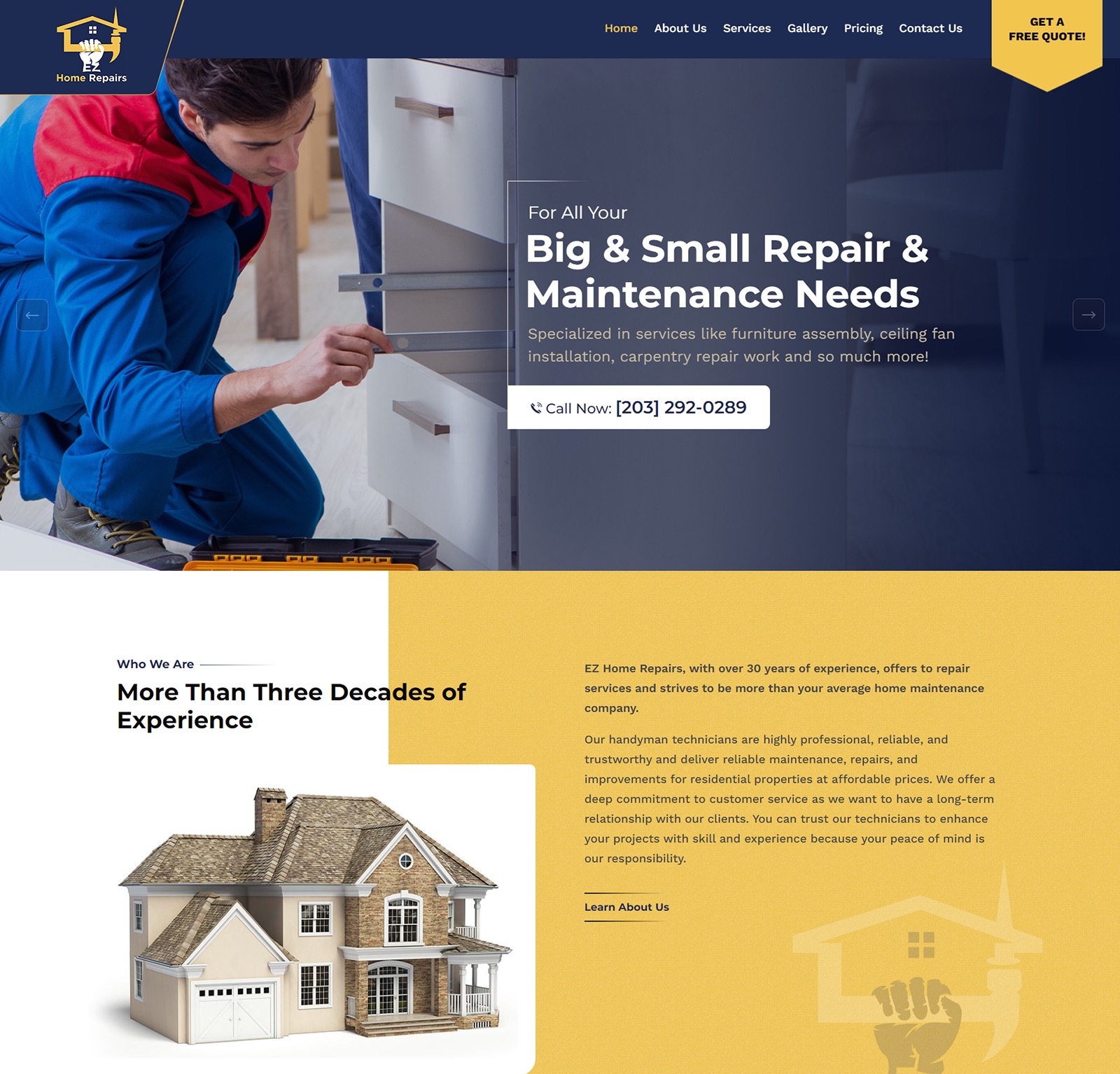 Webdesign für Handwerker Berlin EZ Repairs